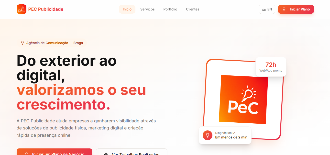 Web App de Agência PEC
